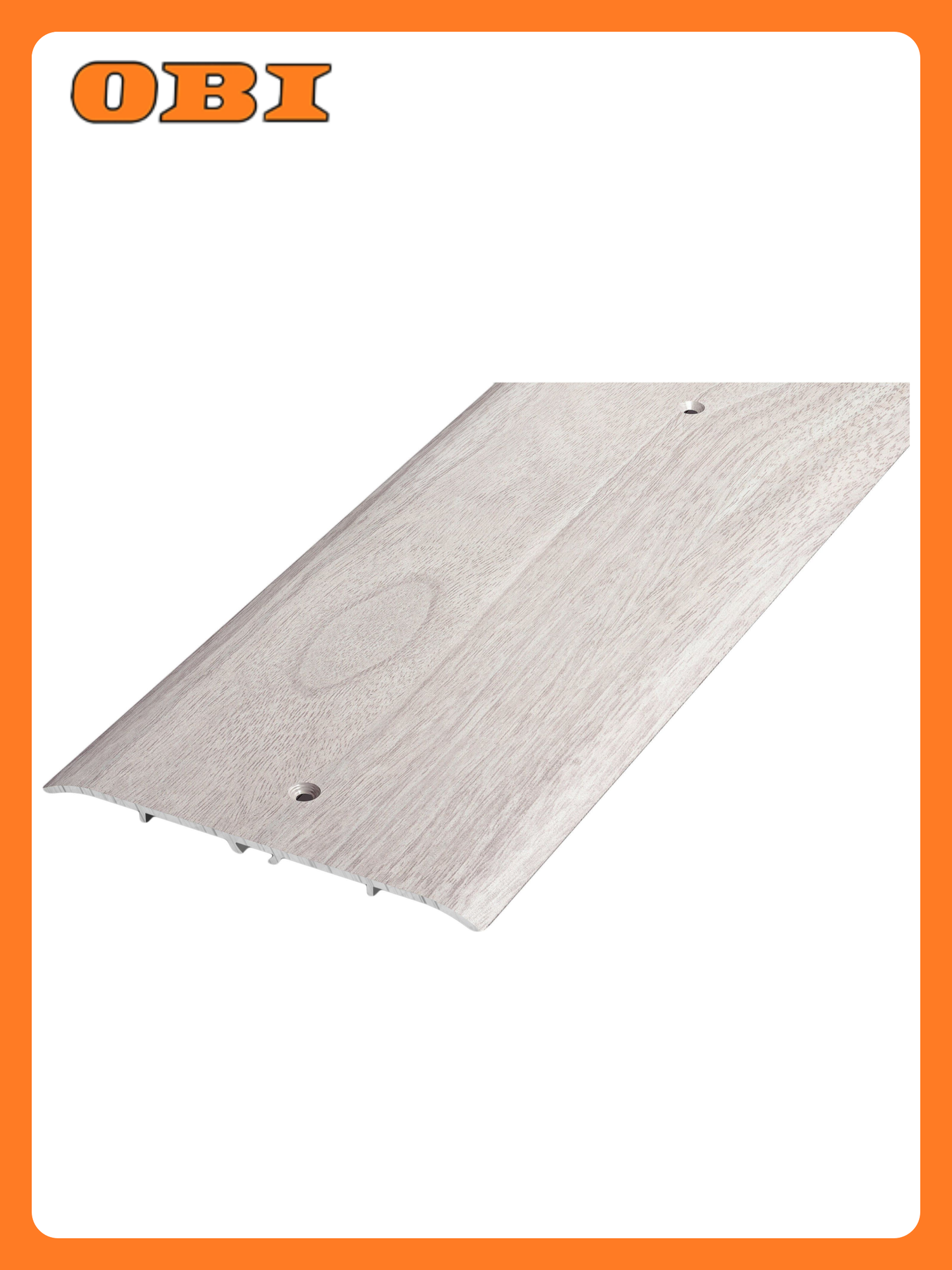 Порог одноуровневый лука ПС 05 900.106 ясень белый алюминий 900х100 мм