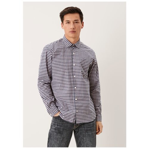 фото Рубашка мужская, s.oliver, артикул: 130.10.112.11.120.2108309, цвет: синий (56n8), размер: xxl