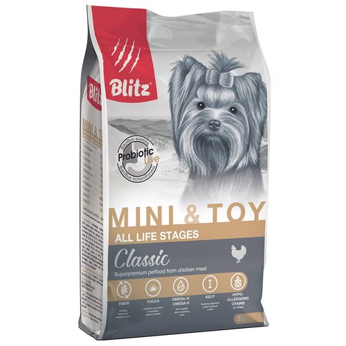 Blitz Classic сухой корм для собак мелких и миниатюрных пород всех возрастов 500 гр.