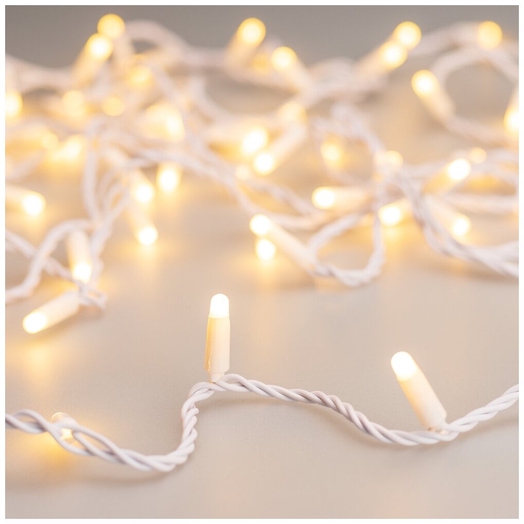 Светодиодная гирлянда ARD-STRING-CLASSIC-10000-WHITE-100LED-MILK-STD Warm (230V, 7W) (Ardecoled, IP65)