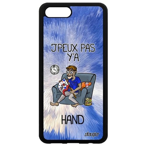 фото Защитный чехол на телефон // honor v10 / view 10 // "не могу - смотрю гандбол!" повод прикольный, utaupia, голубой