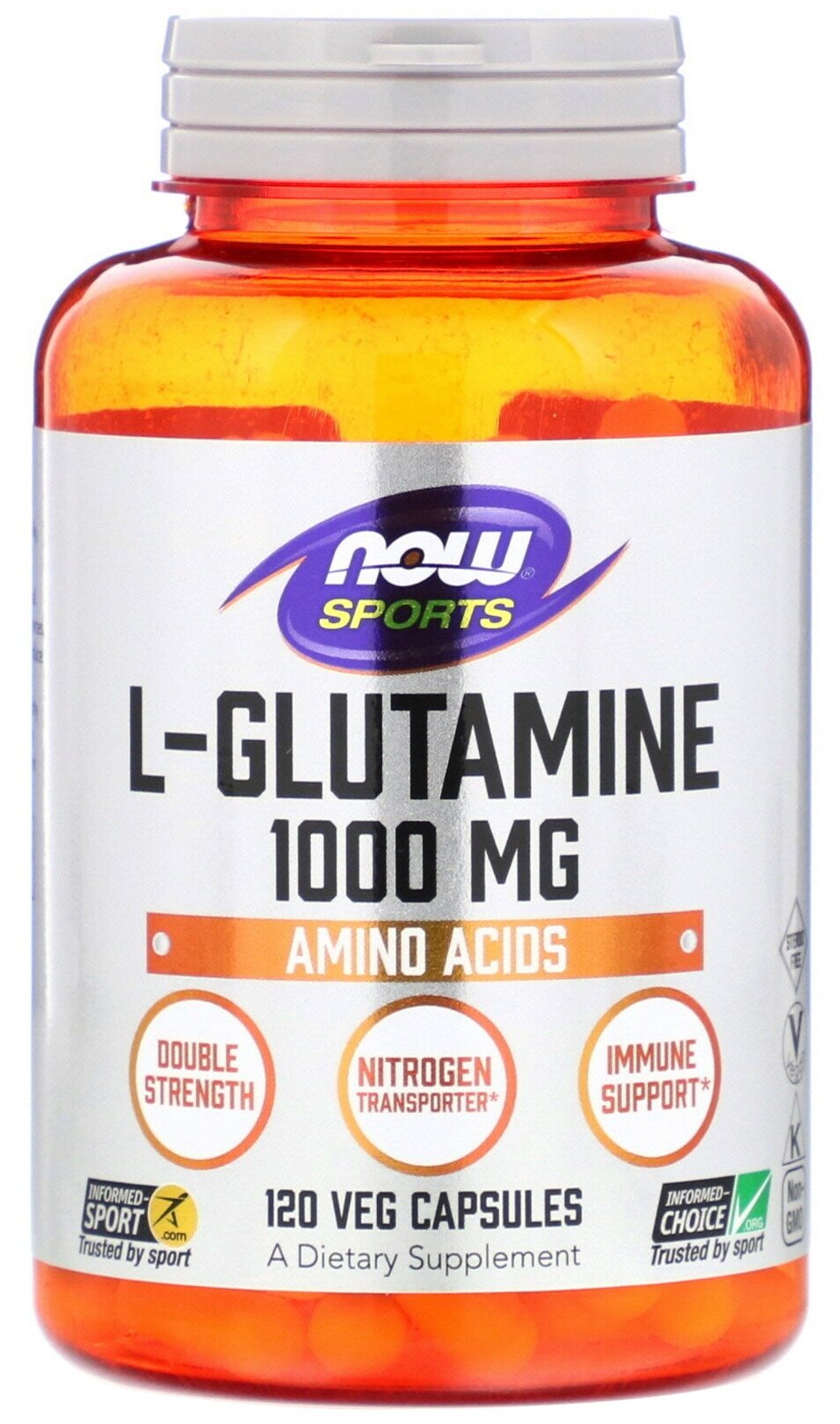 L-Glutamine NOW Foods, L-Глутамин 1000 мг - 120 капсул