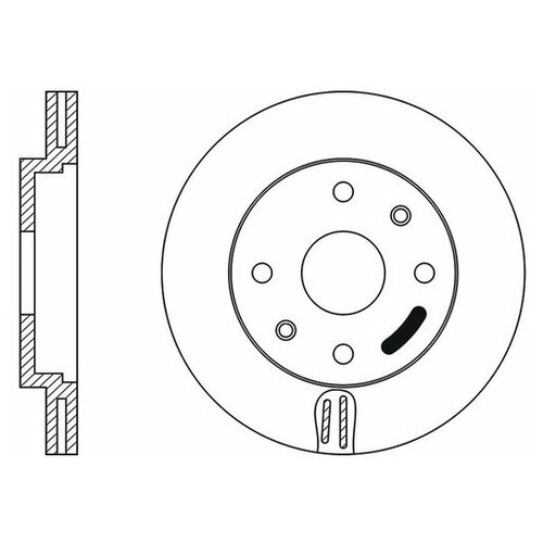 Диск Тормозной Fiat 500 07-/Doblo 01-/Panda 99-/Stilo 02- Передний FIT арт. FR0178V