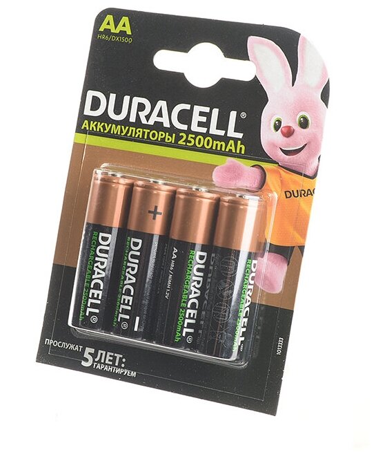 Duracell Аккумулятор Duracell Ni-MH TURBO AA 2500mAh BL4 , 4шт (HR6-4BL)