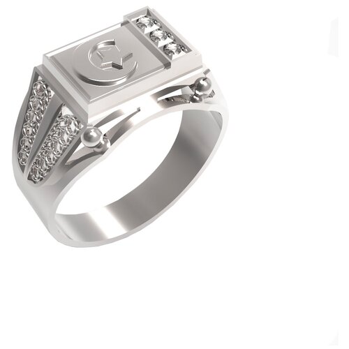 фото Кольцо из серебра с фианитами яхонт ювелирный арт. 168404