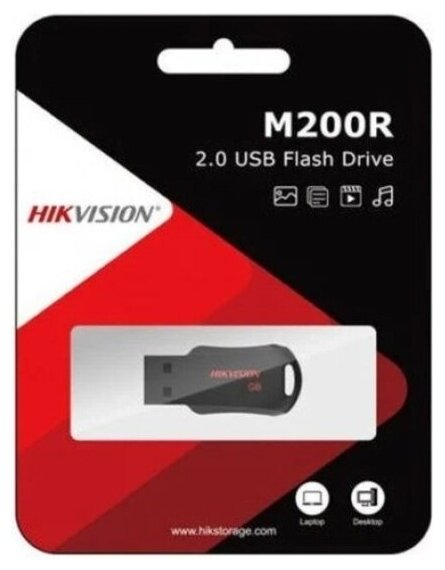 Флешка HikVision 16Gb USB2.0 черный HS-USB-M200R/16G