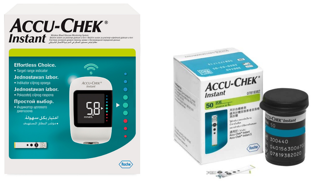 Глюкометр "Accu-Chek Instant" (Акку-Чек Инстант) + 50 тест-полосок, срок годности 02.2024