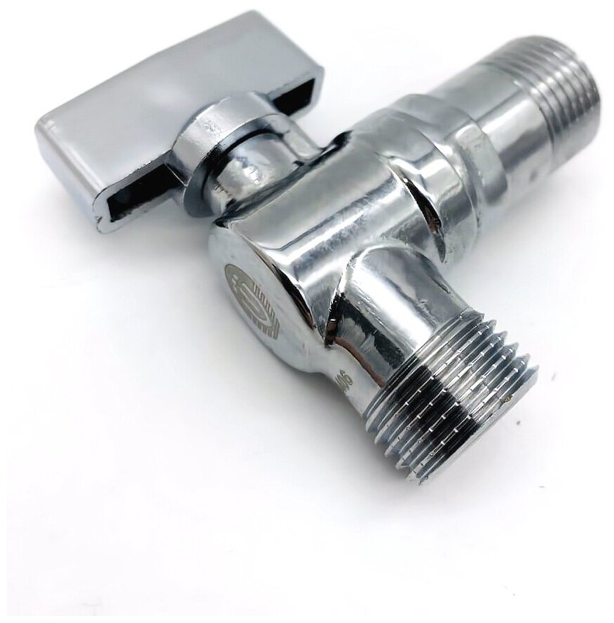 фото Кран шаровой TIM BL5811, 1/2"х1/2", угловой, для бытовых приборов, хром