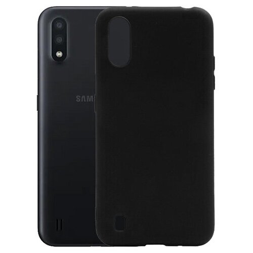 Матовый чехол MatteCover для Samsung Galaxy A01 A015 силиконовый черный