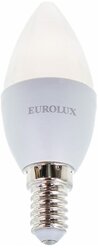 Лампа светодиодная Eurolux LL-E-C37-6W-230-4K-E14, свеча, 6Вт, Е14