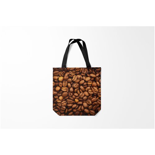 фото Сумка-шоппер / 40х40 см / популярные иллюстрации / еда кофе 3d burnettie