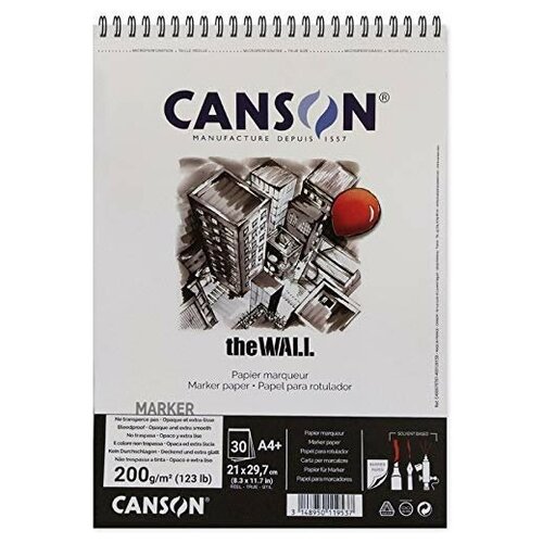 Canson Альбом для маркеров "The Wall", 200г/м2, 21х31.4см, 30л, спираль