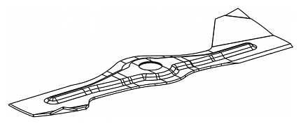 Нож для газонокосилки Caiman Ferro 52CV / 52CVE