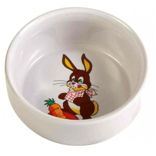 фото Миска trixie для кролика 0,3 л 11,5 см, керамика с рисунком
