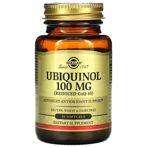 Капсулы SOLGAR Ubiquinol 100 мг, 190 г, 100 мг, 50 шт.