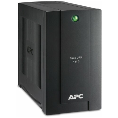 Источник бесперебойного питания APC Back-UPS BC750-RS, 750 VA (415 W), 4 розетки CEE 7, черный