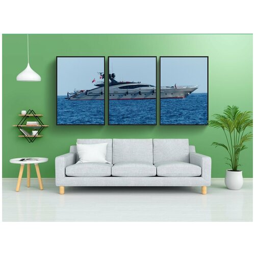 фото Набор модулных постеров для интерьера "гоночная лодка, быстроходный катер, яхта" 60x90 см. в тубусе, без рамки lotsprints