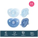 Цельно-силиконовая пустышка для новорожденных Philips Avent SCF099/21, 2 шт, 0 мес + - изображение