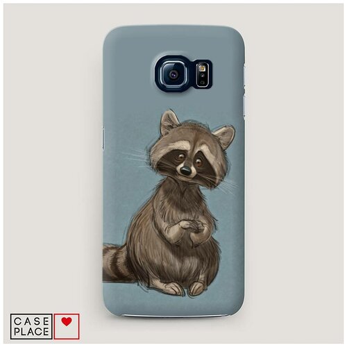 фото Чехол пластиковый samsung galaxy s7 енот арт case place