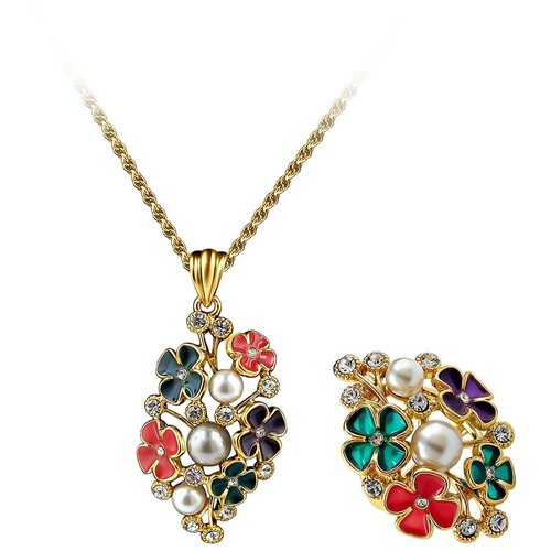 Комплект бижутерии Эстет жемчуг имитация 1605₽