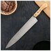 Труд Вача Нож кухонный «Поварская тройка», для мяса, лезвие 33 см, с деревянной ручкой