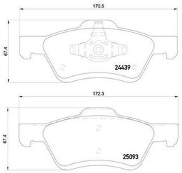 Дисковые тормозные колодки передние TRIALLI PF 4266 для Ford Maverick, Mazda Tribute (4 шт.)