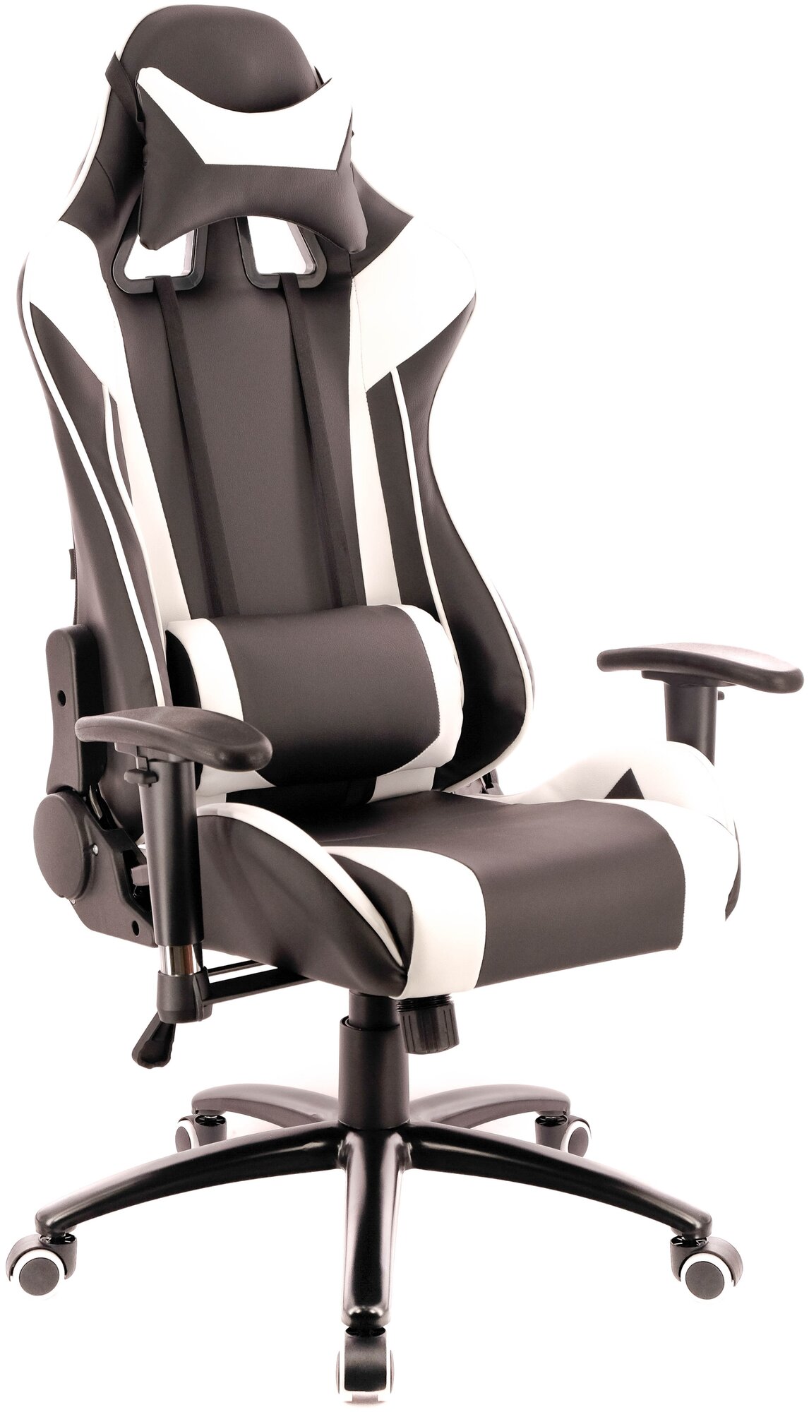 Компьютерное кресло Everprof Lotus S6 игровое, обивка: искусственная кожа, цвет: черный/белый