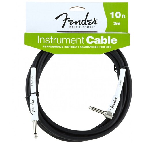 Гитарные кабели FENDER 10 ANGLE INST CBL BLK