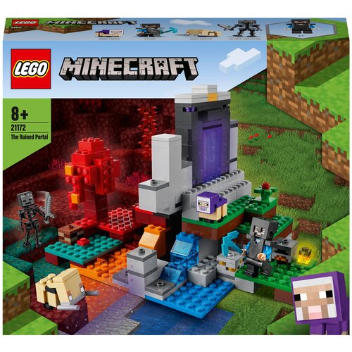 конструктор lego minecraft болотное приключение Конструктор LEGO Minecraft 21172 Разрушенный портал, 316 дет.