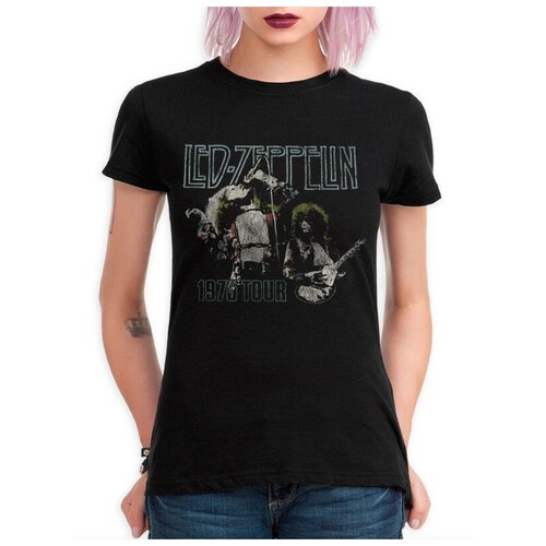 Футболка DreamShirts Led Zeppelin / Лед Зеппелин Женская Черная 2XL