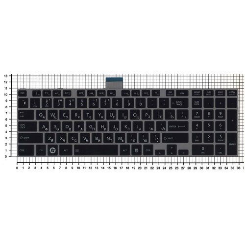 Клавиатура для ноутбука Toshiba NSK-TT1SU черная c черной рамкой 91000₽
