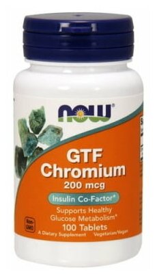 Хром Нау Фудс (GTF Chromium) Now Foods 200 мкг 100 таблеток