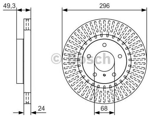 Тормозной диск передний BOSCH 0986479T44