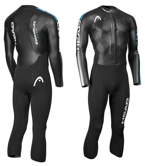 Гидрокостюм мужской HEAD SWIMRUN AERO Smootskin/Нейлон - 4/2/1,5 мм, Цвет - черный; Размер - XXL; Материал - Неопрен/нейлон