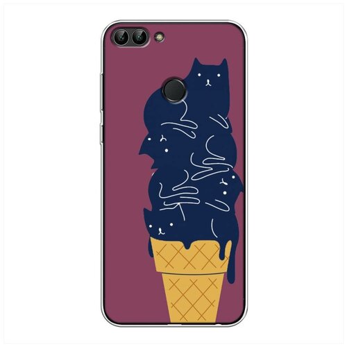 фото Силиконовый чехол "мороженое из котов" на huawei p smart / хуавей п смарт case place