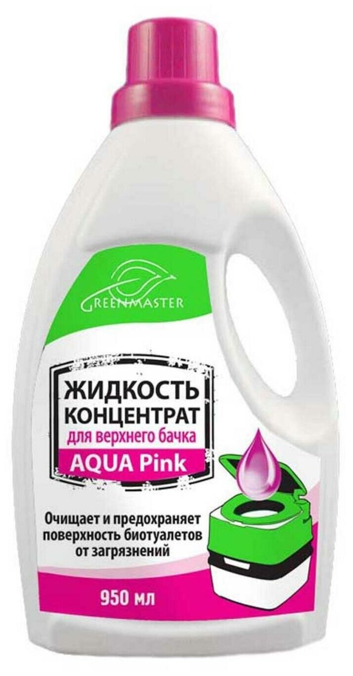 Жидкость-концентрат для верхнего бачка GreenMaster Pink 950 мл