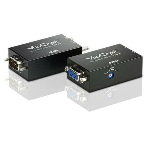 Мини удлинитель ATEN VE022 / VE022-AT-G, Мини видео-удлинитель по кабелю Cat 5 и интерф. ATEN VE022-AT-G