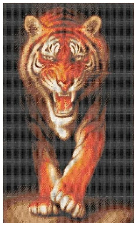 Набор для вышивания "Хищники. Тигр", 27,2x42,6 см, Каролинка