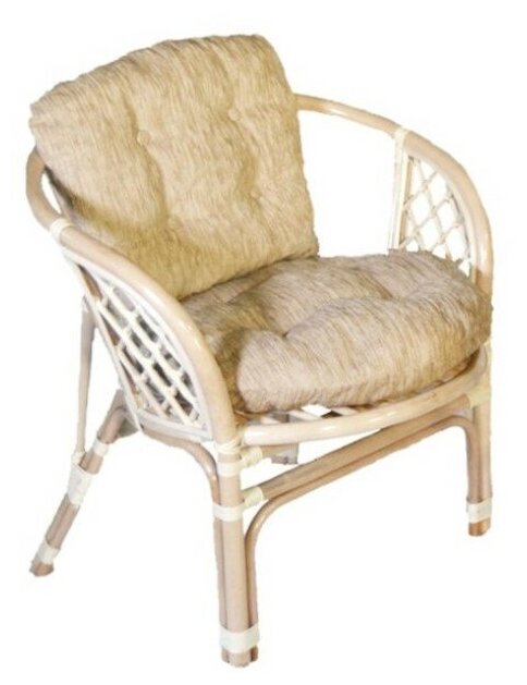 Кресло из натурального ротанга с подушкой Багама цвет натуральный