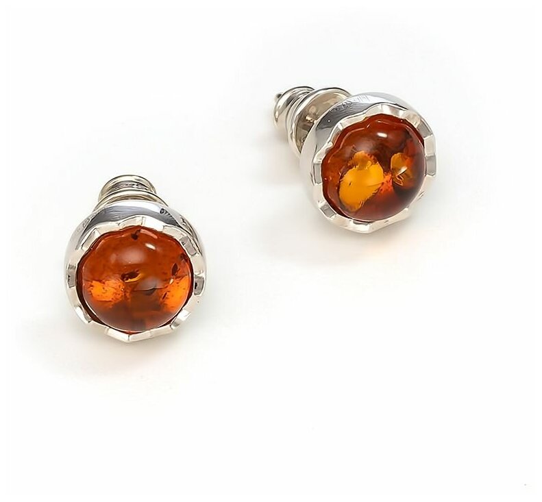 Серьги Amberprofi, серебро, 925 проба, янтарь