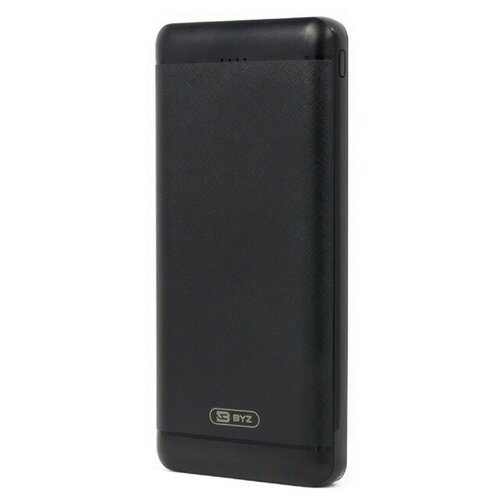 BYZ Внешний аккумулятор BYZ Power Bank W3, 10000 мАч, 2хUSB, microUSB, черный