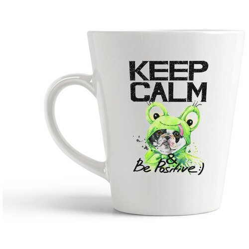 фото Кружка-латте coolpodarok keep calm собака be positive