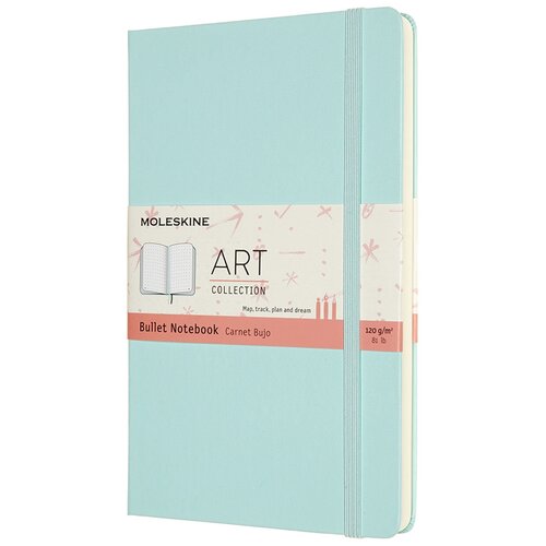 Блокнот Moleskine Art Bullet Large, 160 страниц, в точку, 13 х 21 см, аквамарин