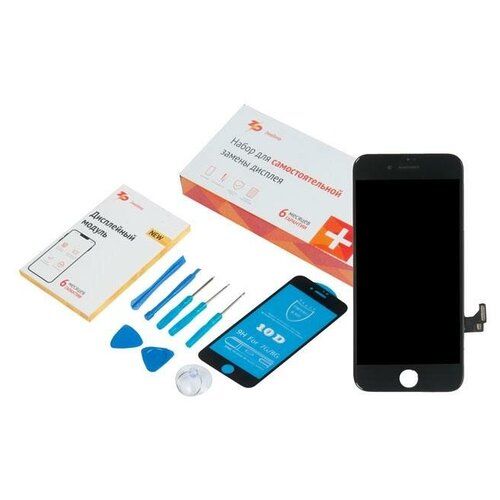 фото Дисплей для iphone 8, iphone se 2020 в наборе zeepdeep: экран черный, защитное стекло, набор инструментов, пошаговая инструкция