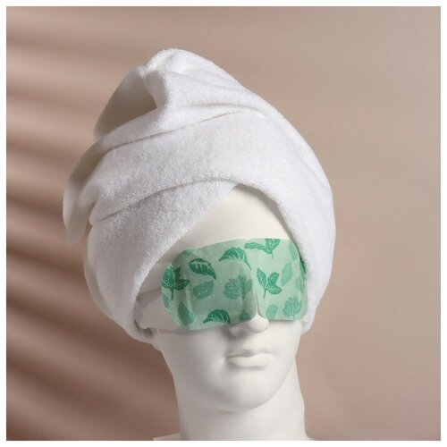 Паровая маска для глаз, разогревающая, экстракт розы, цвет зелёный
