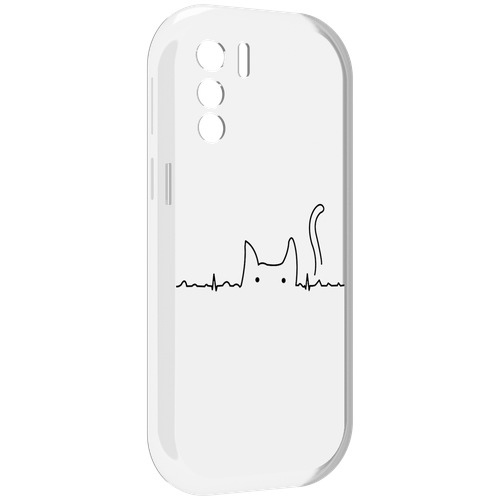 Чехол MyPads кот-музыкальный для UleFone Note 13P задняя-панель-накладка-бампер