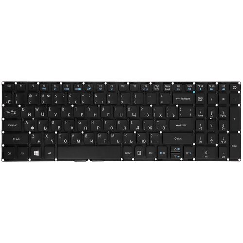 Клавиатура для ноутбука Acer Aspire E5-522 E5-573 E5-722 Series Плоский Enter Черная без рамки С подсветкой PN NK I1513006 2500₽