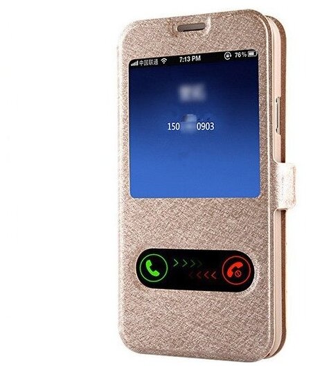 Чехол-книжка MyPads для Samsung Galaxy S7 G930 / G9300 5.1 с окошком для входящих вызовов и свайпом розовый