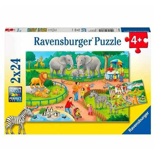 Пазл Ravensburger «День в Зоопарке», 2х24 эл.