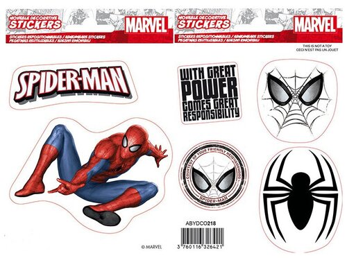 Наклейки ABYstyle: MARVEL : Stickers: 16x11cm/ 2 sheets: Spider: man X5 ABYDCO436